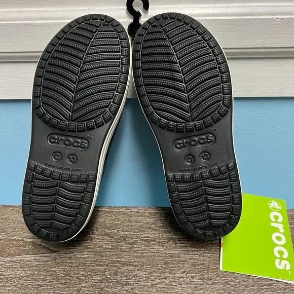 Crocs Kids Black/White Bump It Toddler Sz 13 NWT - Picture 4 of 5